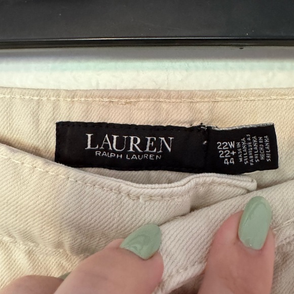 NEW Ralph Lauren Floral High Rise Wide Leg Jeans Painted Floral 22 Plus NWT - Picture 9 of 11